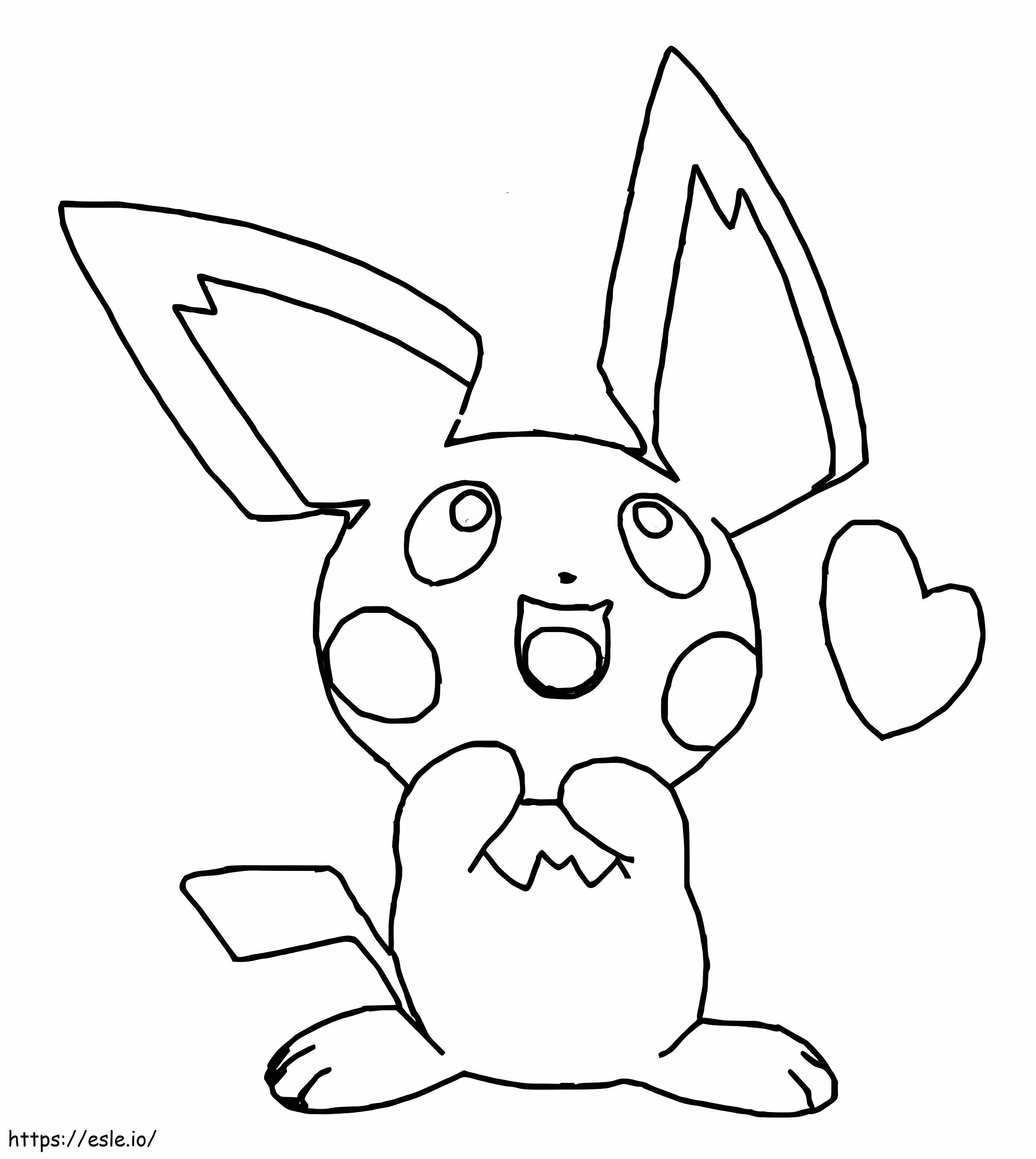 Pichu in love coloring page