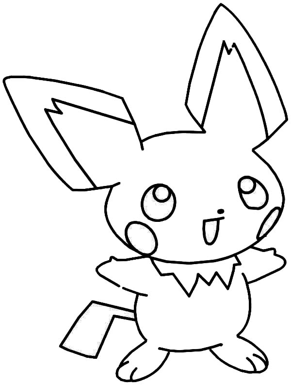 Laughing pichu coloring page color luna