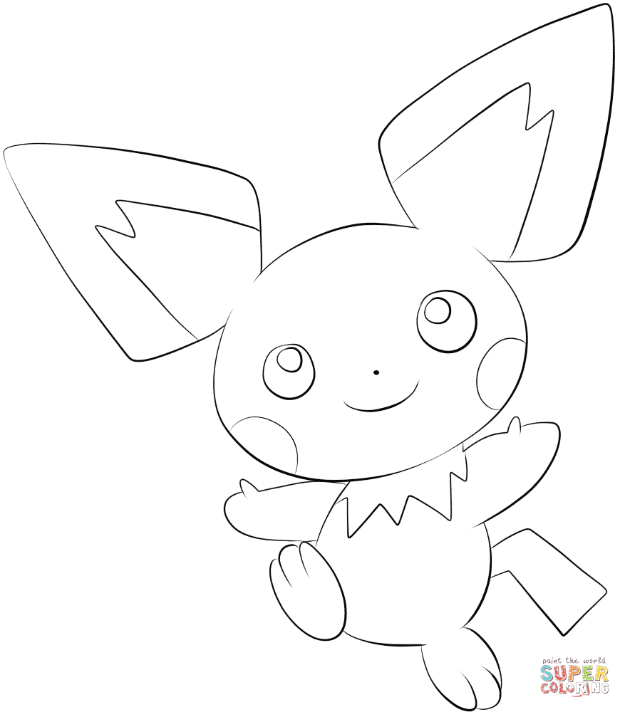 Pichu coloring page free printable coloring pages