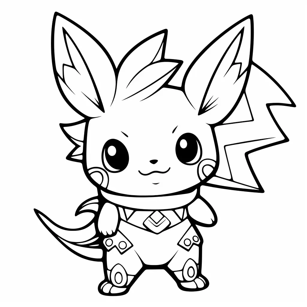 Pokemon pichu coloring page