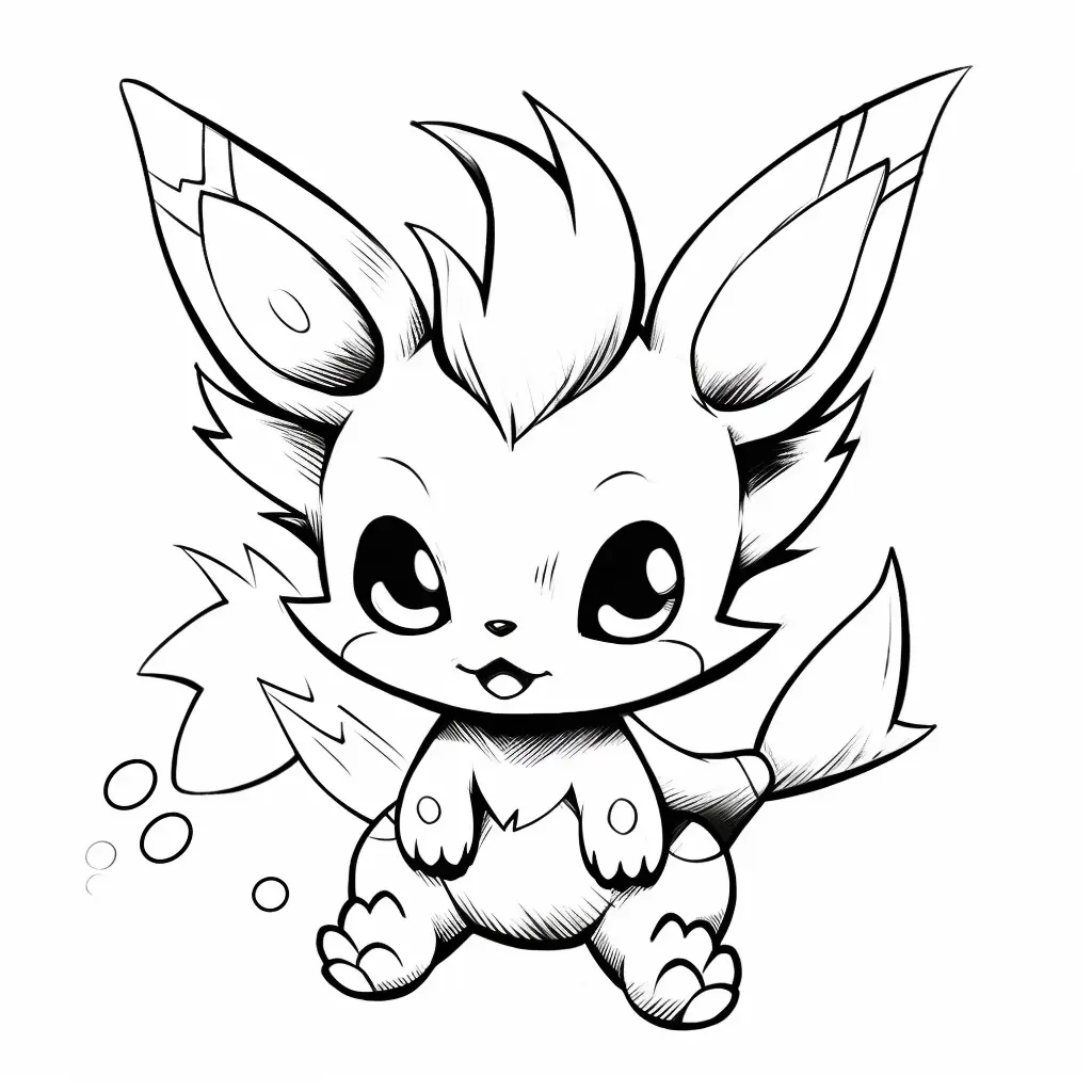 Pokemon pichu coloring page