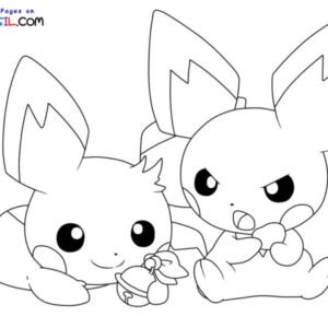 Pichu coloring pages printable for free download