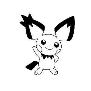 Pichu coloring pages printable for free download