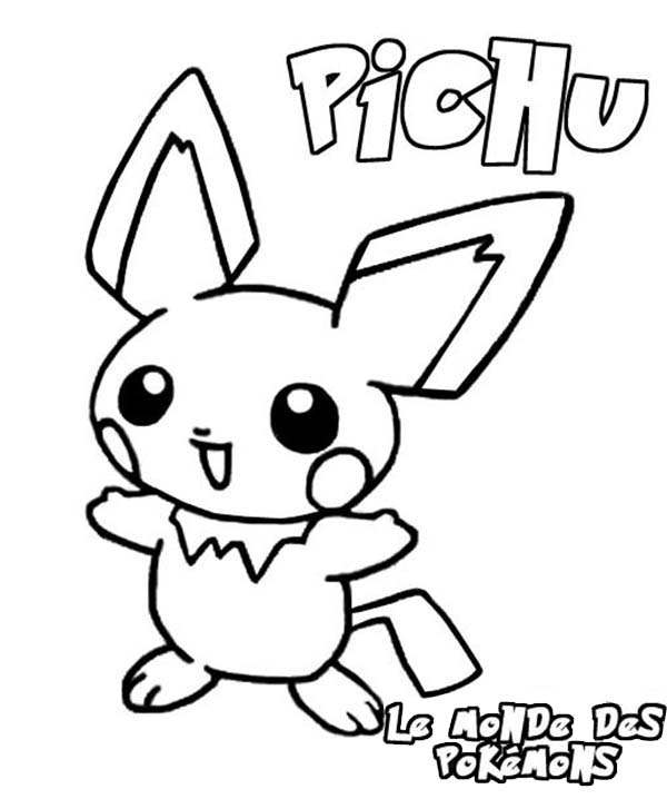 Pokemon pichu coloring pages bulk color