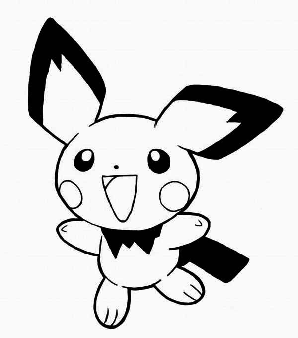 Pichu is so excited coloring page color luna pokemon coloring pages pokemon coloring coloring pages