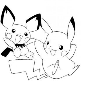 Pichu coloring pages printable for free download