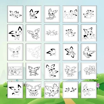 Printable pichu coloring pages collection for kids where art meets pokãmon