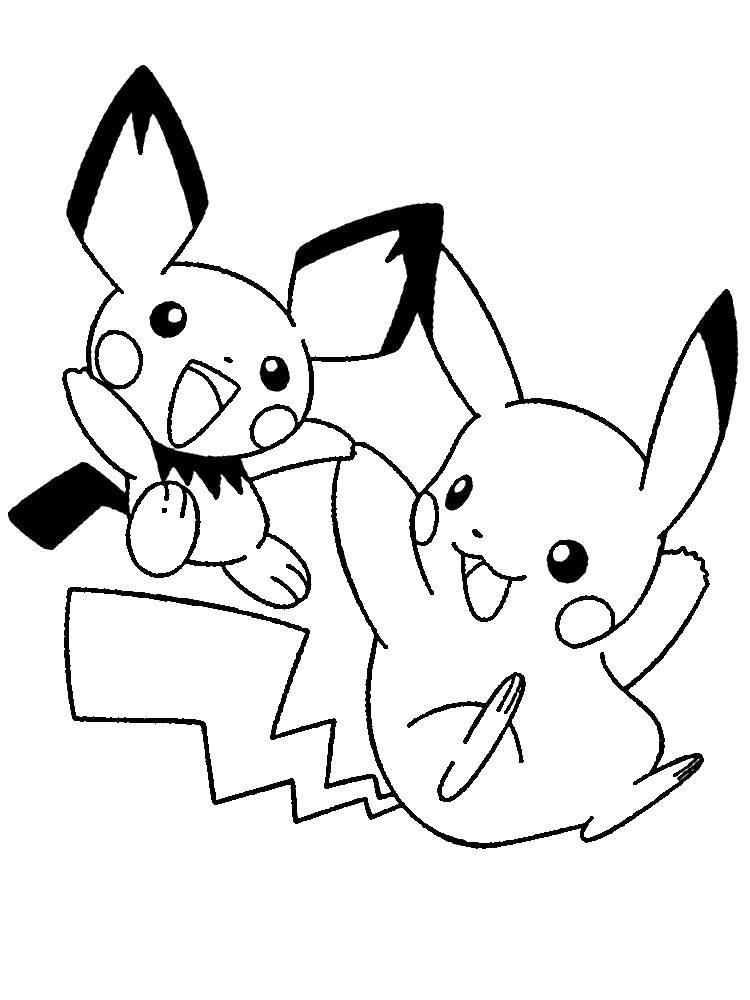 Online coloring pages pokemon coloring pokemon pichu pokemon