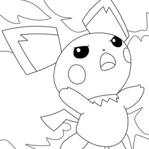 Pichu coloring pages printable for free download