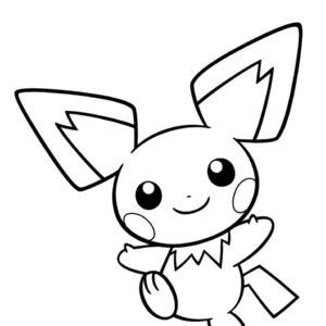 Pichu coloring pages printable for free download