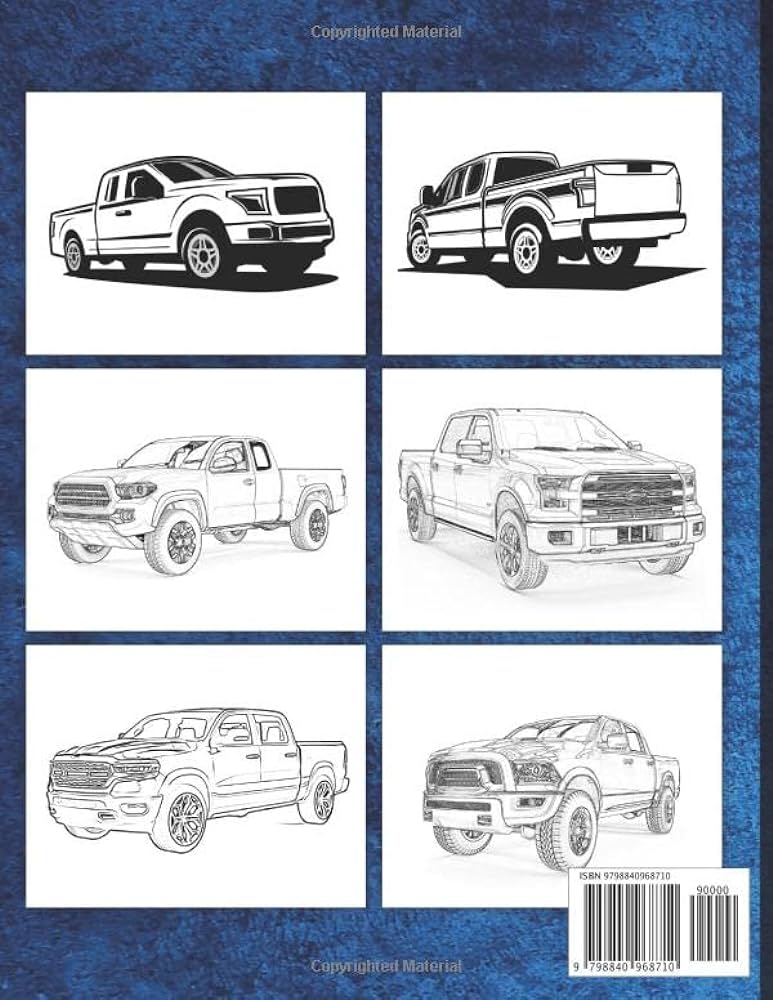 Pickup truck coloring book pickup truck coloring book this amazing pages pickup truck for kids and adults relaxation and stress relief pickup trucks book for kids ages