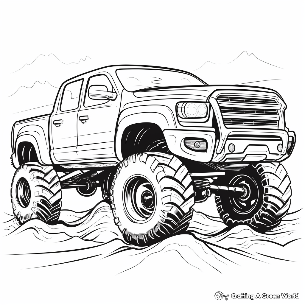 Pickup truck coloring pages