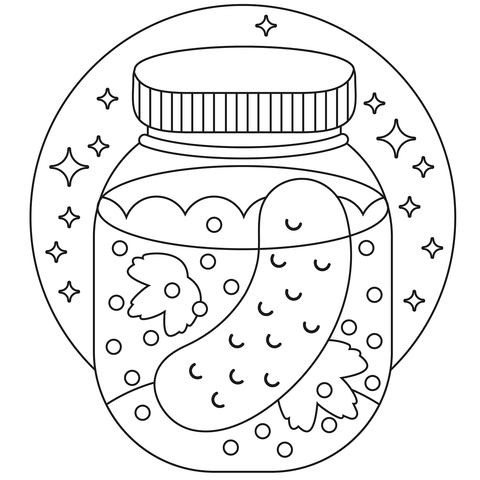 Pickle coloring page free printable coloring pages