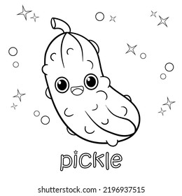 Coloring book kids pickle vector åºåçéåïå ççï