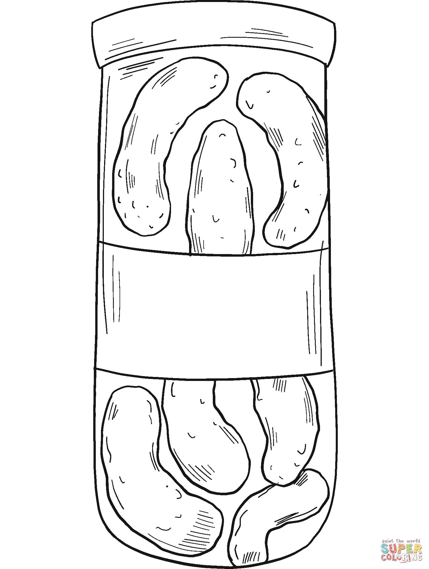 Canned pickles coloring page free printable coloring pages