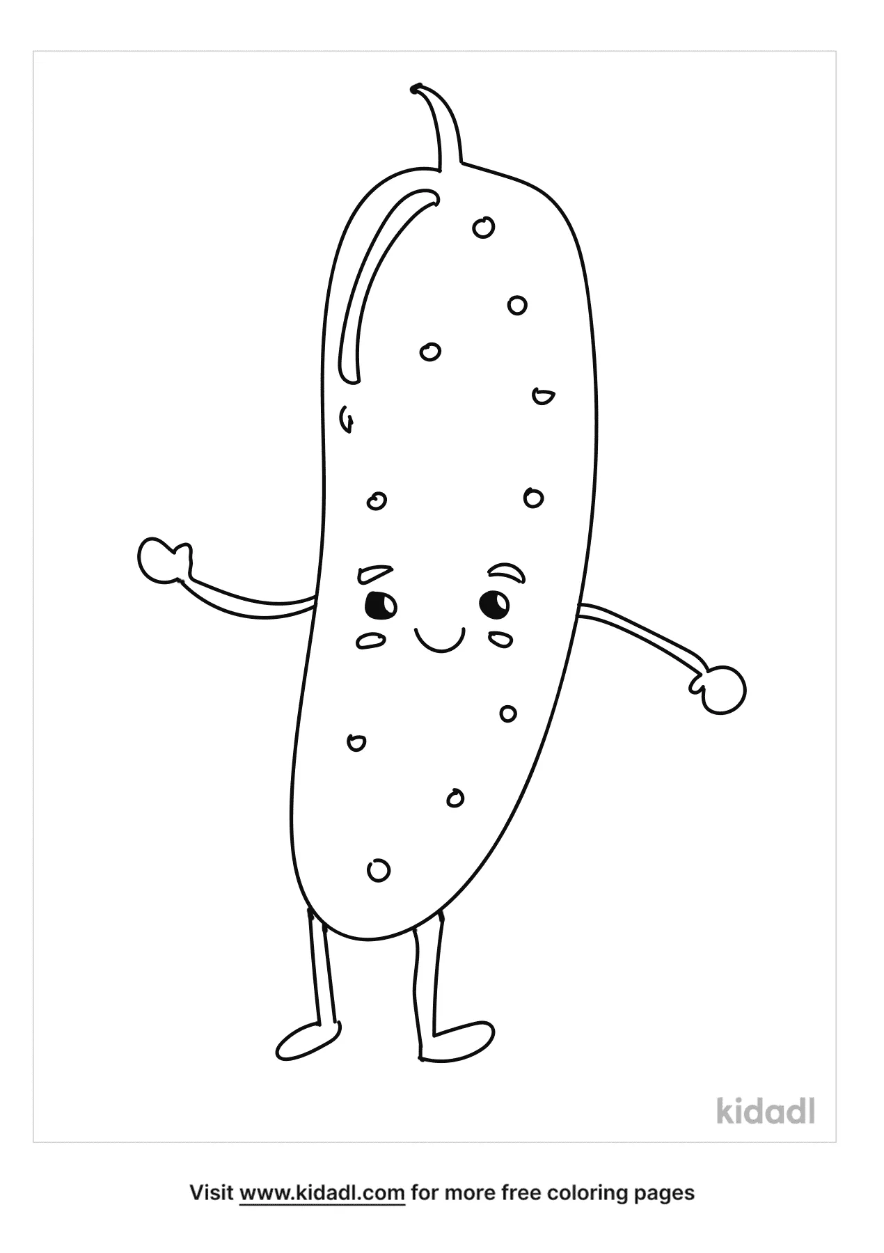 Free cute pickle coloring page coloring page printables