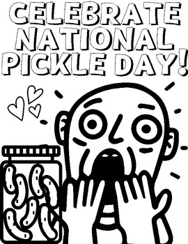 Printable national pickle day coloring pages