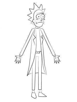 Rick and morty coloring pages printable pdf