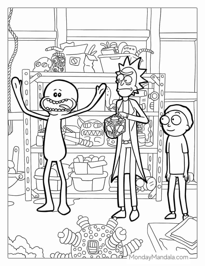 Rick and morty coloring pages free pdf printables