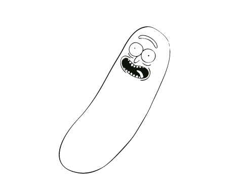 Pickle rick outline