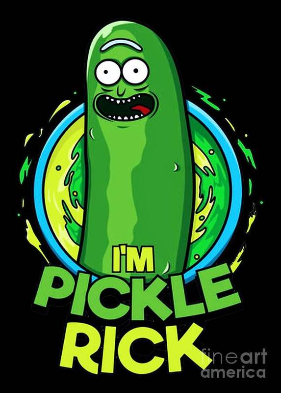 Pickle rick art print by joseph bedggood