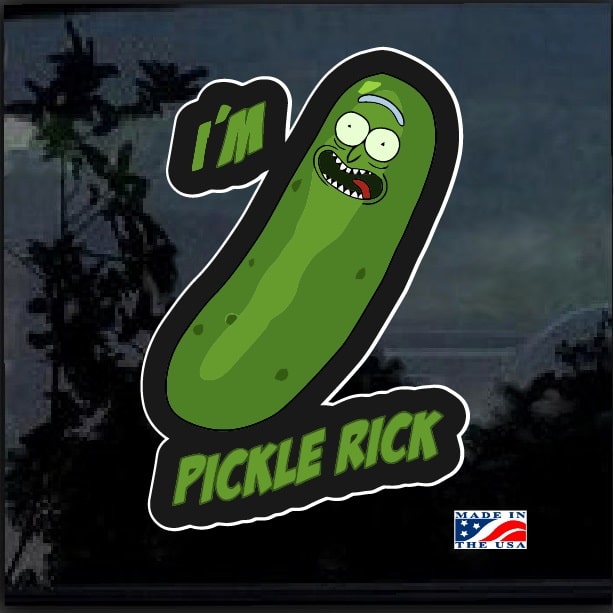 Pickle rick full color decal sticker ctom made in the a fast shipping