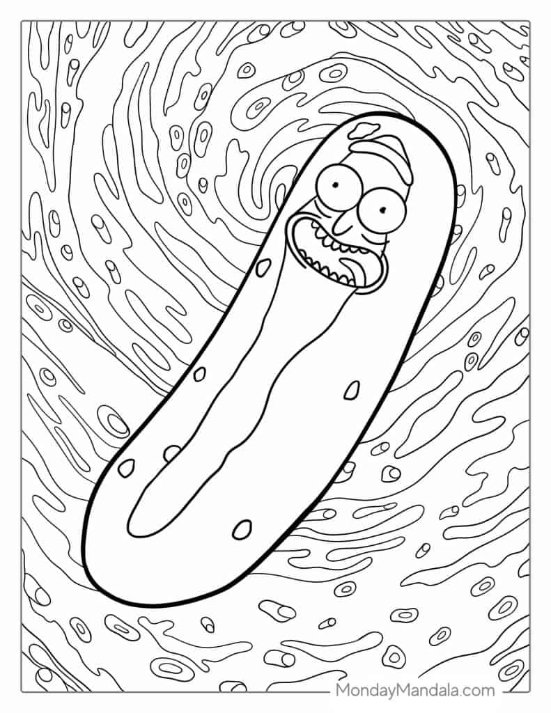 Rick and morty coloring pages free pdf printables