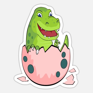 Dinosaur egg sticker