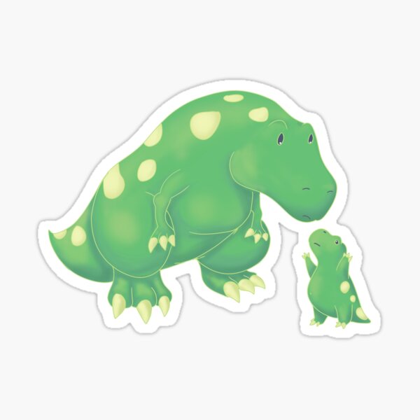 Green baby dinosaur reaching for hugs greeting card for sale by mehu