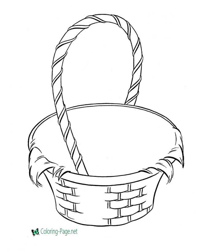 Easter basket coloring pages