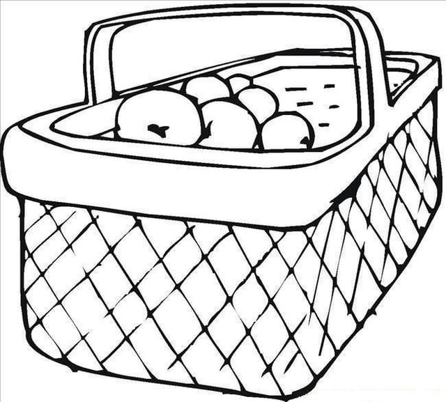 Apple basket â coloring pages for kids usmilecoloring