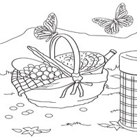 Picnic coloring pages