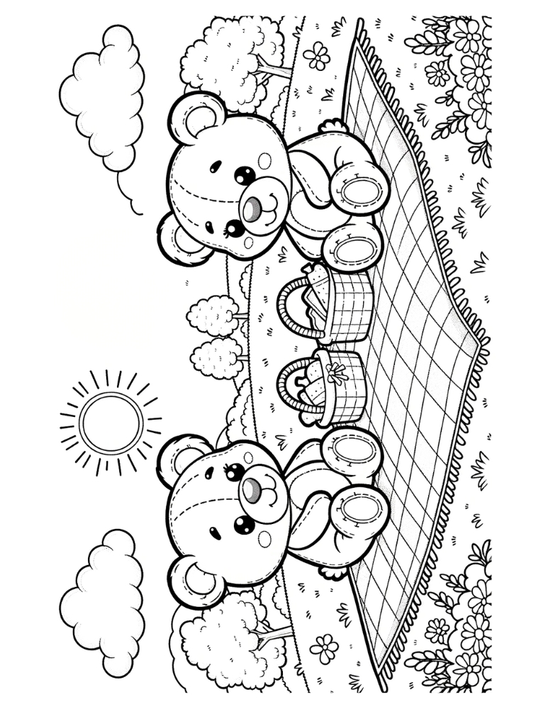 Free printable teddy bear coloring pages