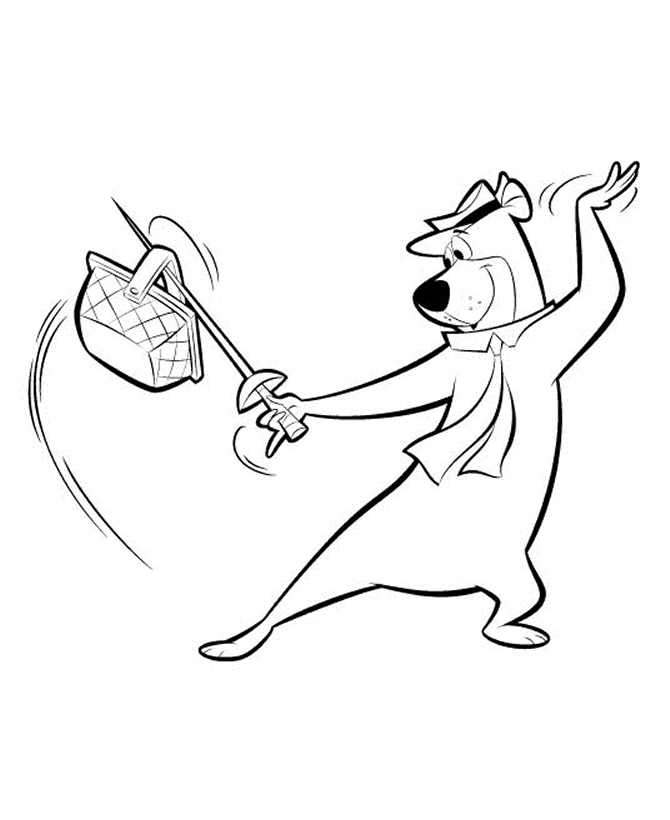 Yogi bear coloring pages