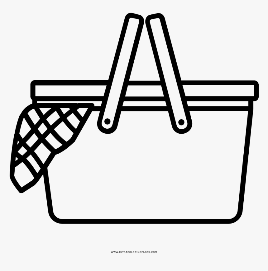 Picnic basket coloring page