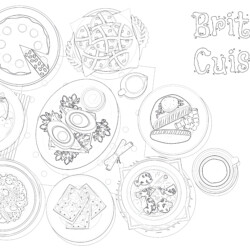 Basket with picnic elements coloring page