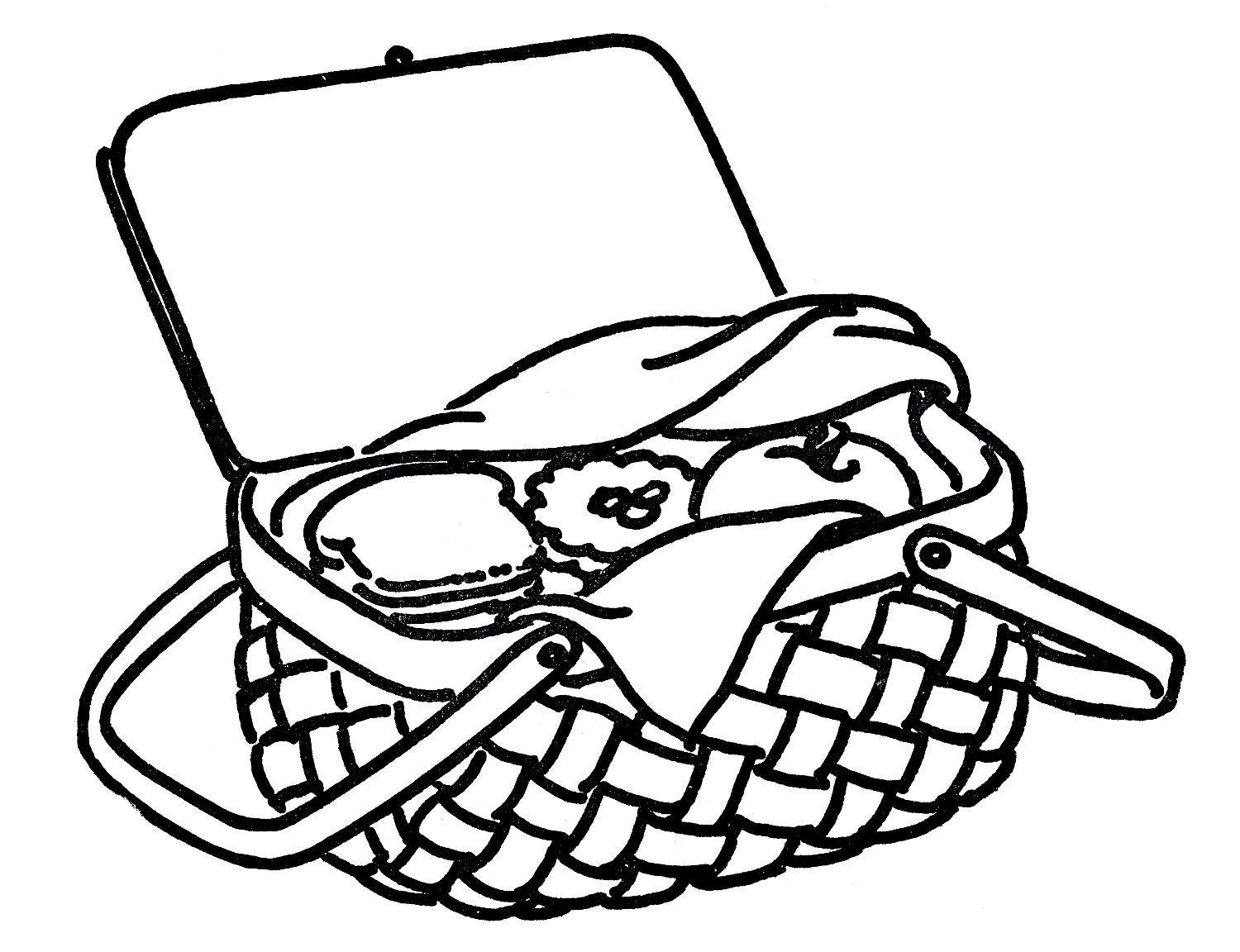 Picnic coloring pages