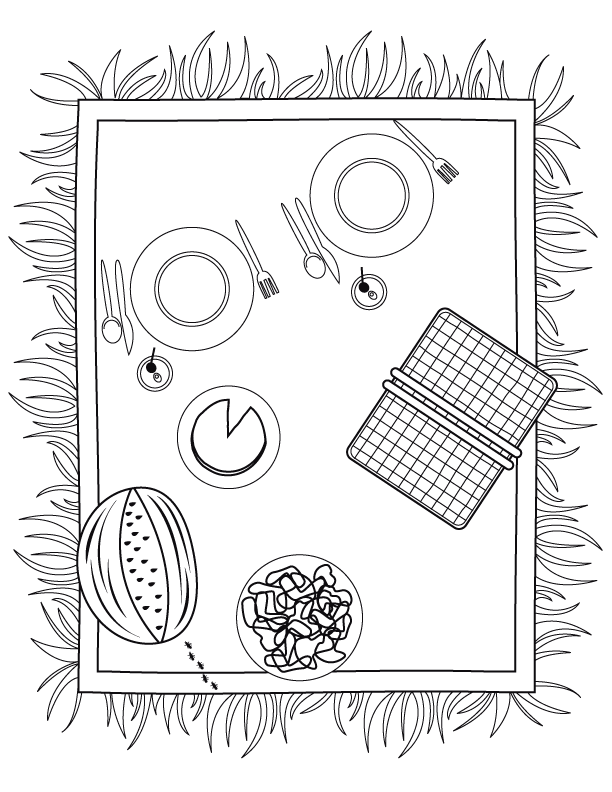 Summertime coloring pages