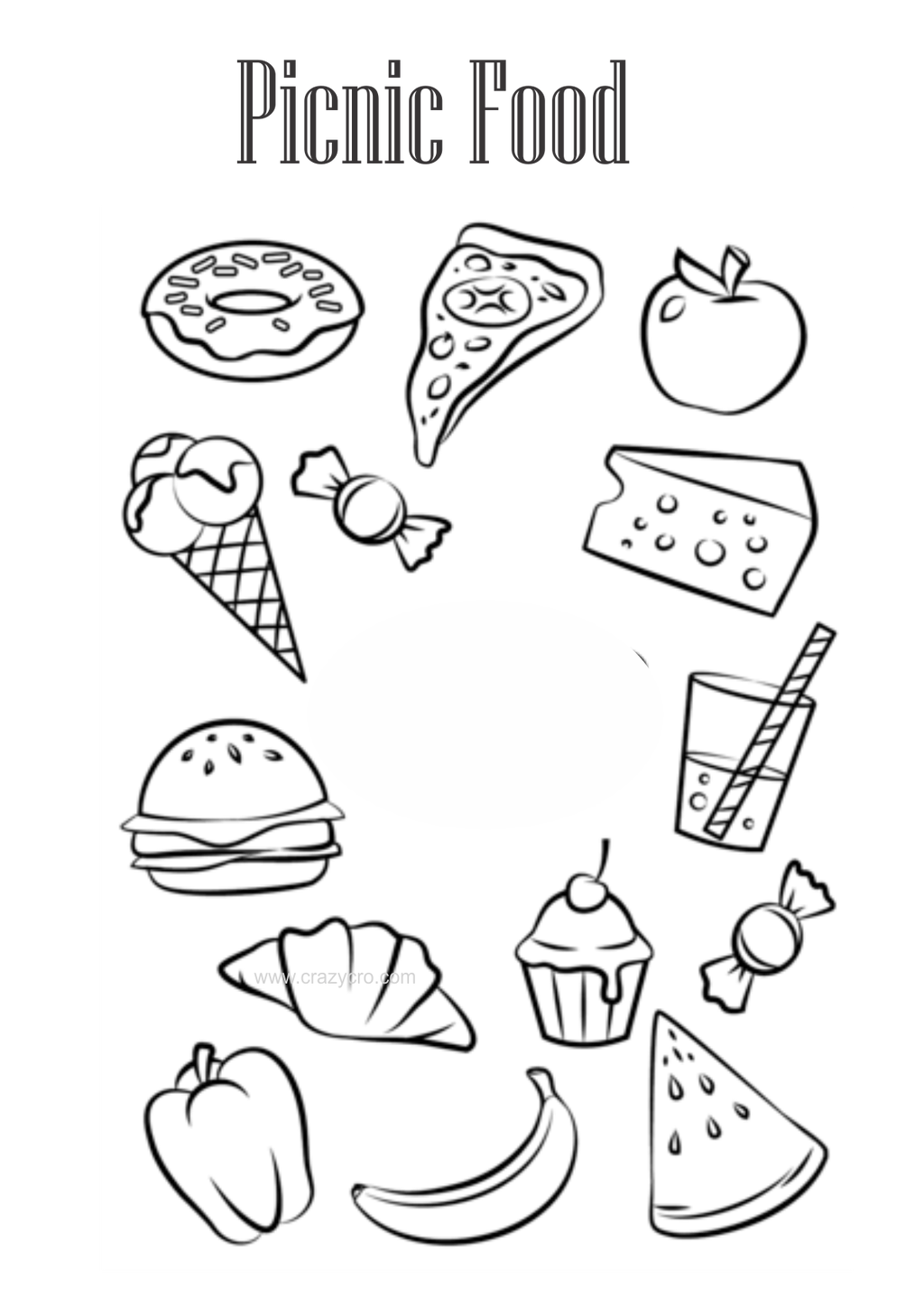 Crazy cro on x picnic food coloring pages httpstcortqspvqsw httpstconsusvizi x