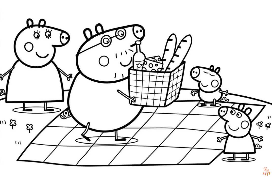 Enjoy the summer with free printable picnic coloring pages