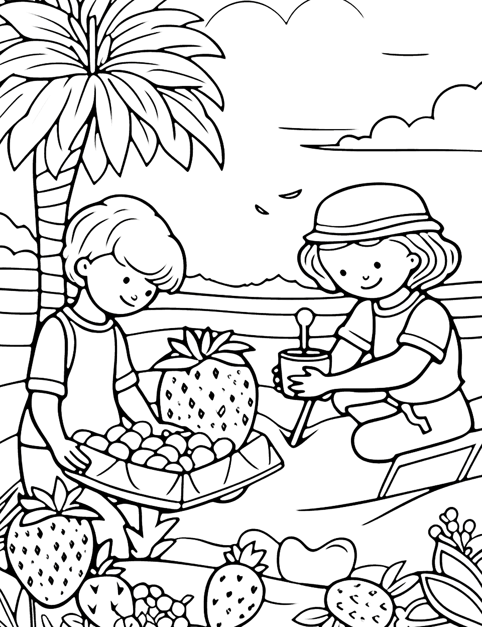 Summer coloring pages free printable sheets