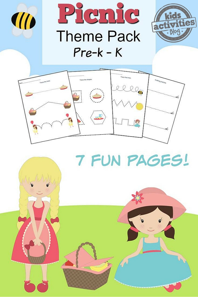 Fun spring picnic printables for preschoolers