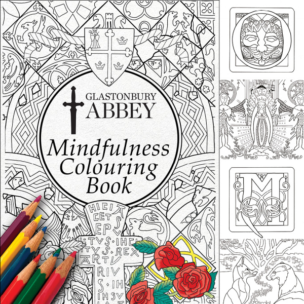 Glastonbury abbey mindfulness colouring book gifts glastonbury abbey