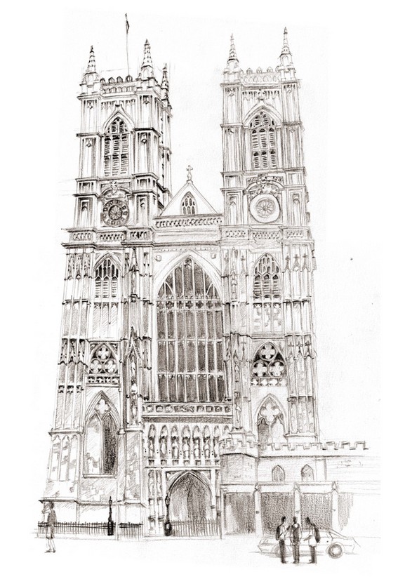 Art therapy coloring page london westminster abbey