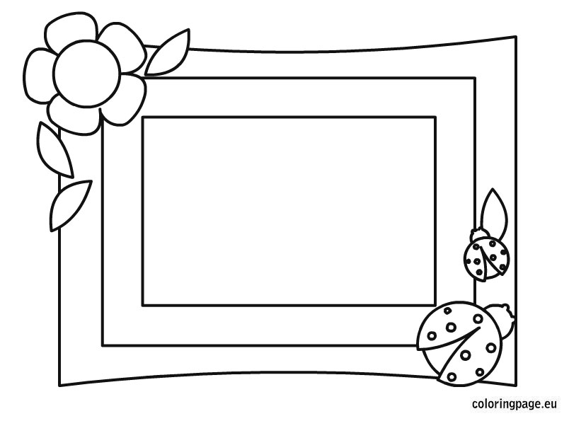 Frame coloring page crafts and worksheets for preschooltoddler and kindergarten