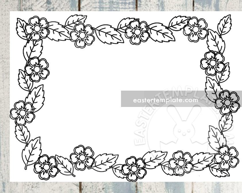 Flower frame coloring book