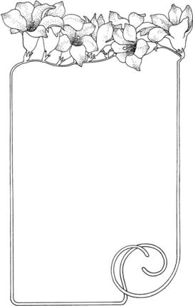 Flowers as the frame coloring page supercoloring coloring pages abstract coloring pages page borders design