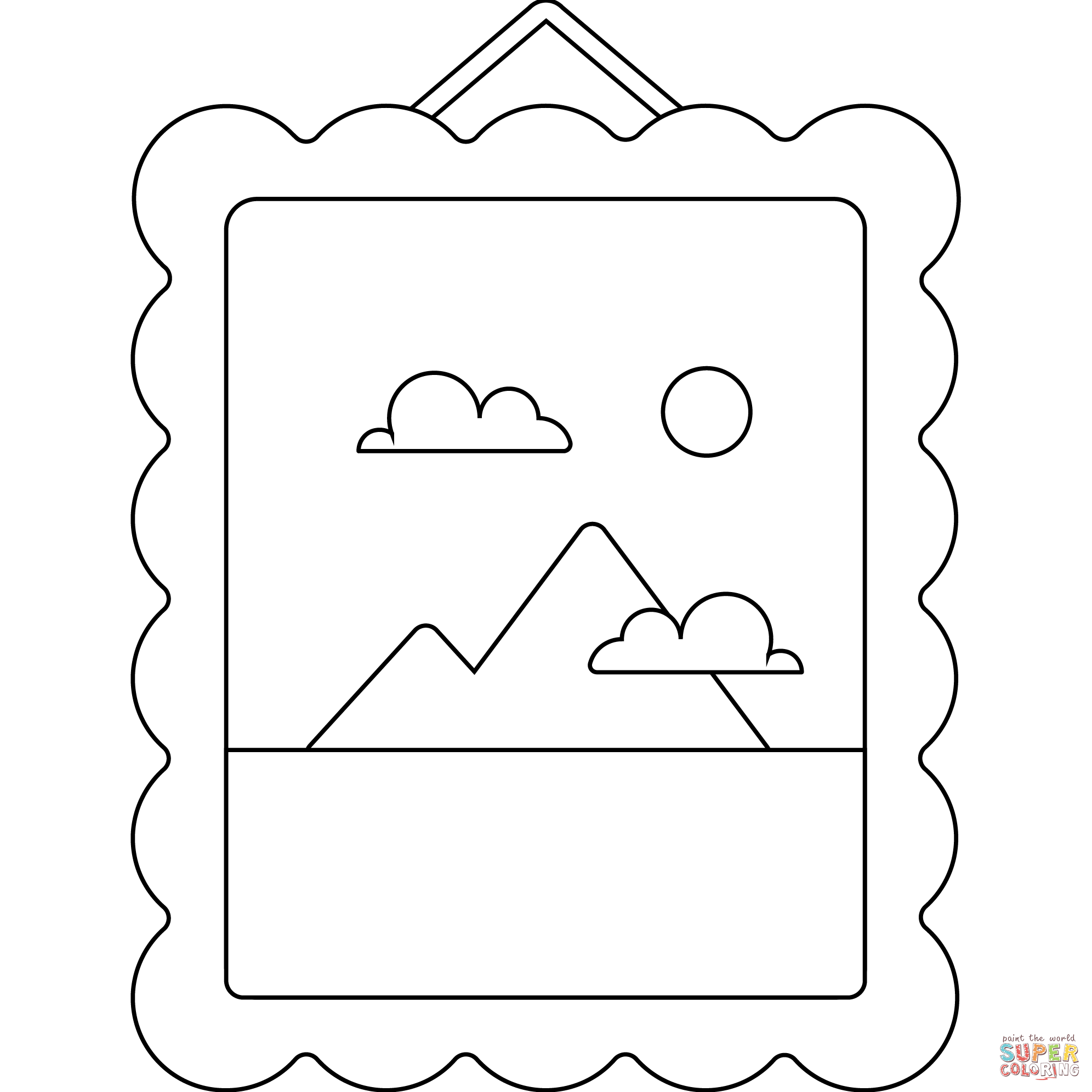 Frame with picture emoji coloring page free printable coloring pages