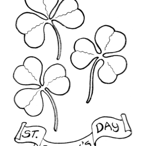 Leaf clover coloring page printable for free download