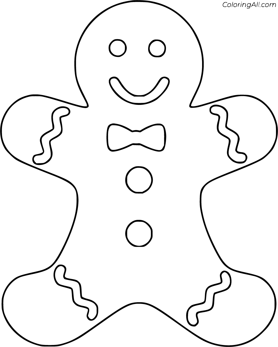 Gingerbread man coloring pages